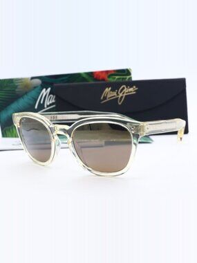 Maui Jim Cheetah 5 MJ 842-21D Yellow Tint Oval Sunglasses Bronze polarized Lens